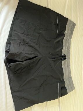 RBX Black Athletic Shorts with Gray Waistband 3X